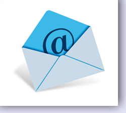 an e-mail letter that has a @ sign on it